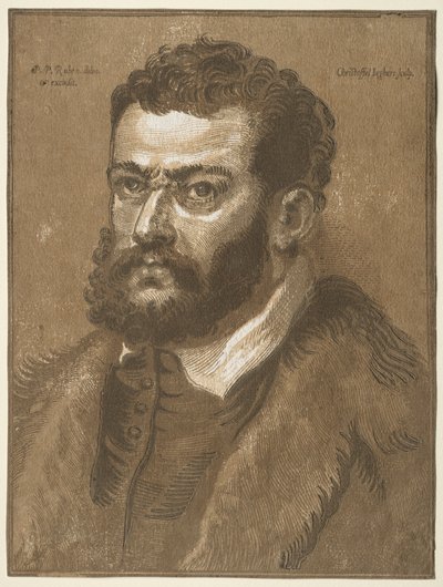 Bust af en skægget mand Doge Giovanni Cornaro, 1632-1636. af Christoffel Jegher