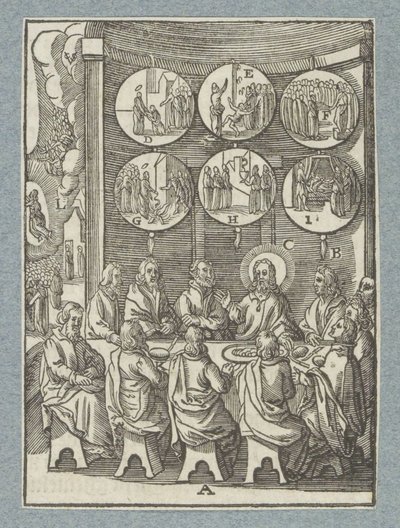 Kristus viser sig for apostlene for sidste gang af Christoffel van Sichem (II)