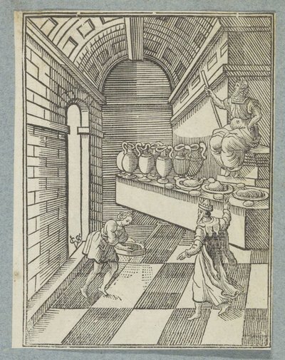 Daniel spreder aske på tempelgulvet af Christoffel van Sichem (II)