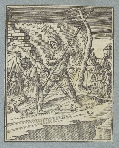 David besejrer Goliat af Christoffel van Sichem (II)