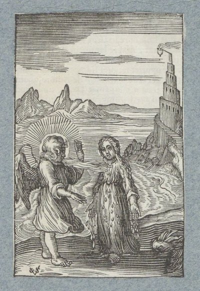 Barn smelter under englens varme ånde Pia Desideria (serietitel) af Christoffel van Sichem (II)