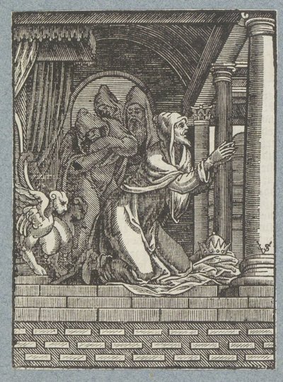 Kongen af ​​Nineve gør bod af Christoffel van Sichem (II)