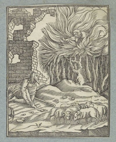 Moses og den brændende busk af Christoffel van Sichem (II)