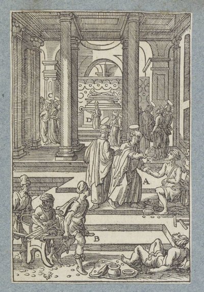 Peter helbreder en lam af Christoffel van Sichem (II)