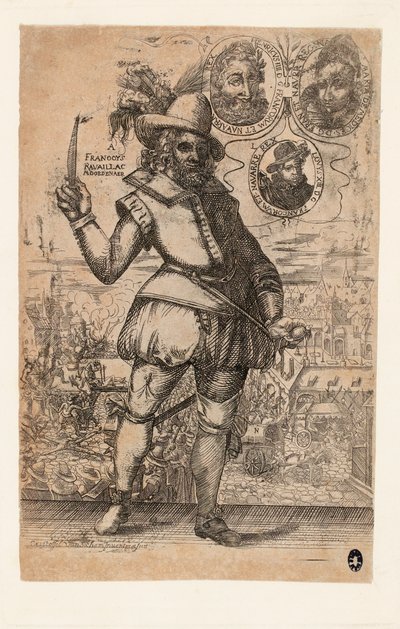 François Ravaillac 1578-1610, morderen af kong Henrik IV af Frankrig. af Christoffel van Sichem