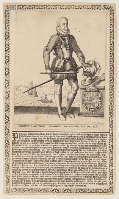 Phillip II, konge af Spanien af Christoffel van Sichem I