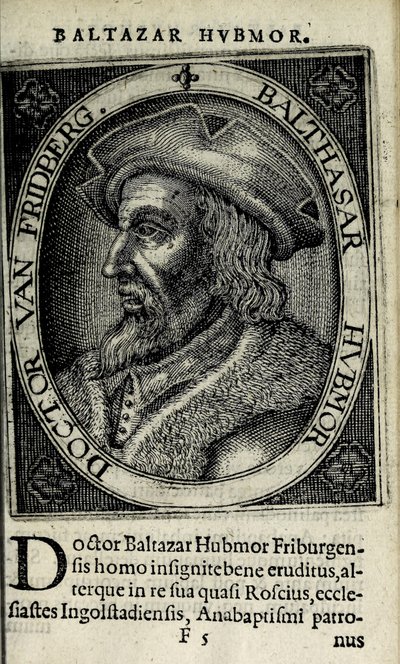 Balthasar Hubmaier, illustration fra 