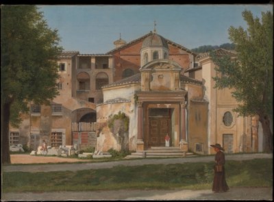 En del af Via Sacra, Rom (de hellige Cosmas og Damians kirke) af Christoffer Wilhelm Eckersberg