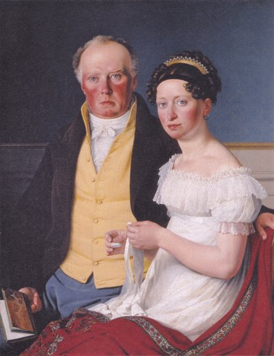Dansk:  Greve Preben Bille-Brahe og hans anden hustru Johanne Caroline, født Falbe Dobbeltportræt af grev Preben Bille-Brahe og hans anden hustru, Johanne Caroline, født Falbe af Christoffer Wilhelm Eckersberg