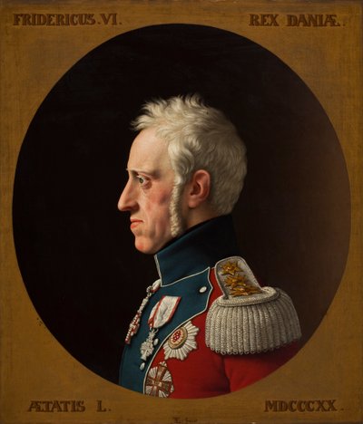 Portræt af Frederik VI af Danmark 1768-1839, 1839. af Christoffer Wilhelm Eckersberg