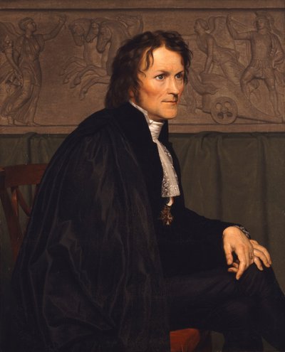 Portrait of the sculptor Bertel Thorvaldsen 1770-1844, 1838 af Christoffer Wilhelm Eckersberg