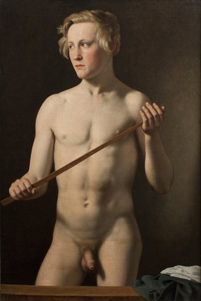 Standing male model Carl Frørup af Christoffer Wilhelm Eckersberg