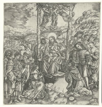 Tilbedelse af kongerne af Christoforo di Michele Robetta