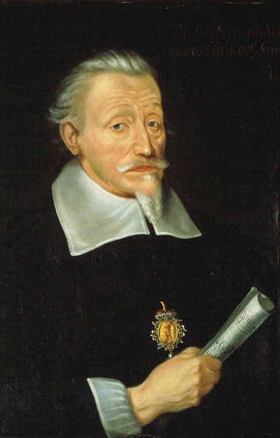 Heinrich Schutz, tysk barokkomponist - Portræt af komponisten Heinrich Schuetz (1585-1672), af Spetner, Christoph (ca. 1615-efter 1664). Olie på lærred, ca. 1650-1660. Privat samling af Christoph Spetner