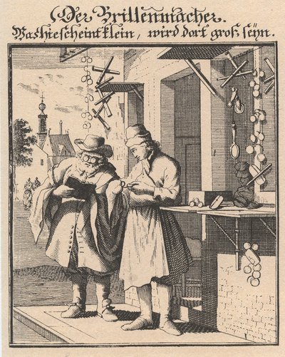 Brillemager fra figur af de vigtigste velgørende godser, 1698 af Christoph Weigel the Elder