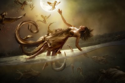 Ethereal Moon Flight af Christophe Kiciak