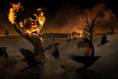 Halloween-fugleskræmsel-inferno af Christophe Kiciak