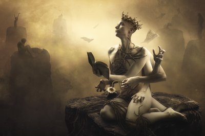Mystisk figur med flere arme af Christophe Kiciak