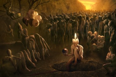 Surrealistisk fakkeloptog af Christophe Kiciak
