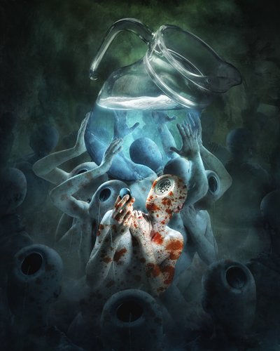 Surrealistiske krukkefigurer af Christophe Kiciak