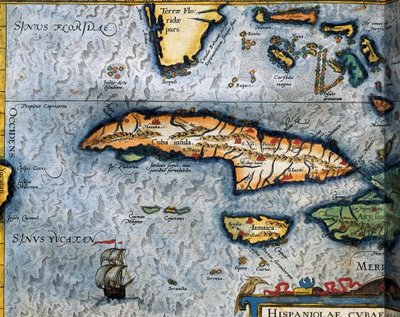 Kort over Det Caribiske Hav af Christophe Plantin af Christophe Plantin