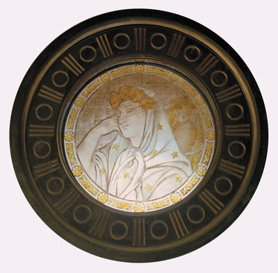 Nat, ca. 1870 (farvet glas) af Christopher Dresser