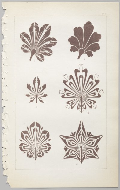 Kunsten at dekorativt design: med et appendiks, der angiver de timer på dagen, hvor blomsterne åbner, udgivet af Day & Son, London, 1862 af Christopher Dresser
