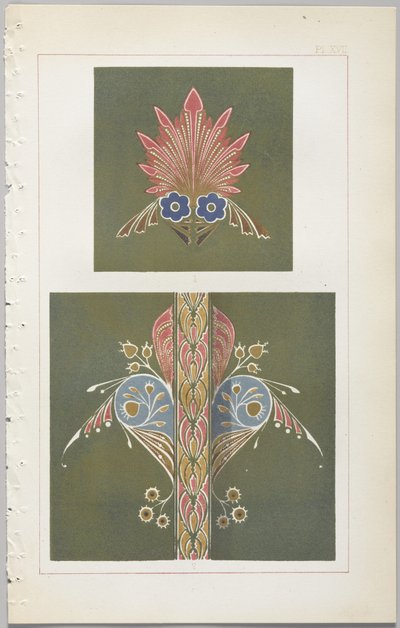 Kunsten at dekorativt design: med et appendiks, der angiver de timer på dagen, hvor blomsterne åbner, udgivet af Day & Son, London, 1862 af Christopher Dresser