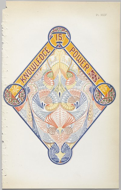 Kunsten at dekorativt design: med et appendiks, der angiver de timer på dagen, hvor blomsterne åbner, udgivet af Day & Son, London, 1862 af Christopher Dresser