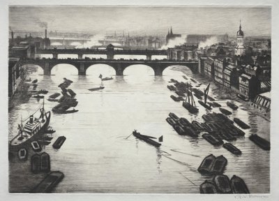 London Bridges af Christopher Richard Wynne Nevinson