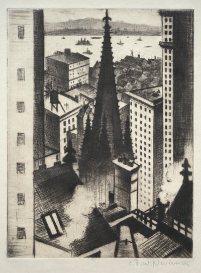 Tempel i New York af Christopher Richard Wynne Nevinson