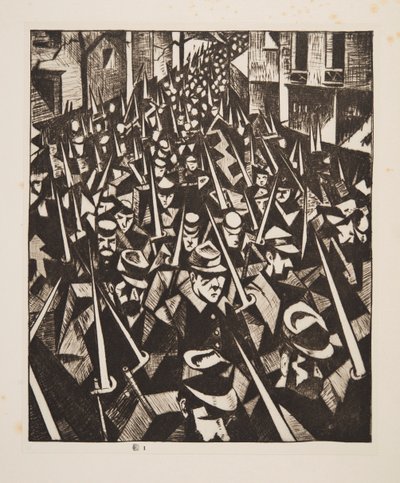 A Dawn, 1914, pub. 1915. af Christopher Richard Wynne Nevinson