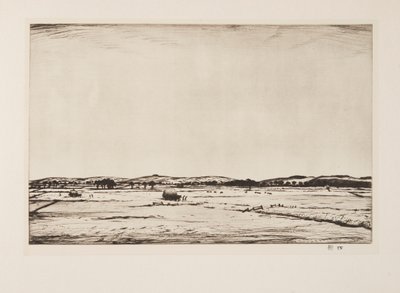 Sussex Downs, pub. 1926. af Christopher Richard Wynne Nevinson