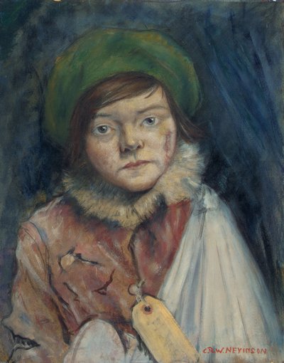Camden Town Kid, eller Cockney Stoic, 1940 af Christopher Richard Wynne Nevinson