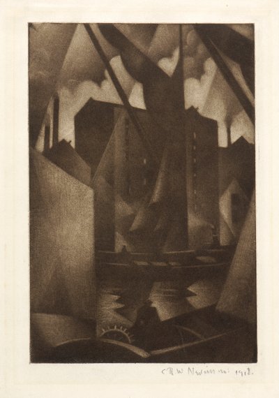Dokker, 1918 af Christopher Richard Wynne Nevinson