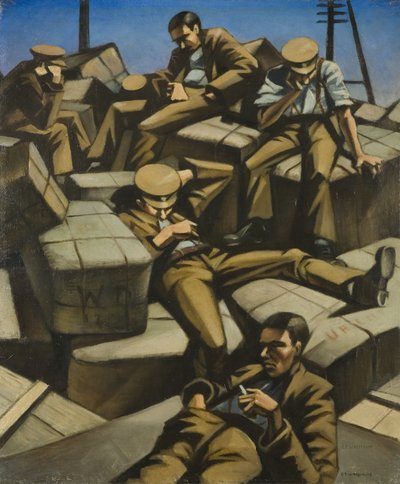 Dog Tired, ca. 1916 (olie på lærred) af Christopher Richard Wynne Nevinson