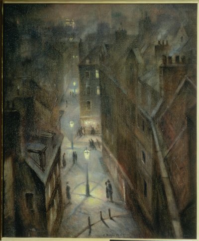Soho Twilight, ca. 1924 af Christopher Richard Wynne Nevinson