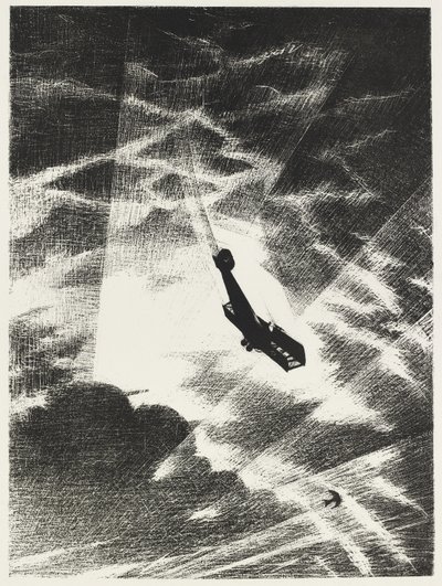Svinger ned på en Taube, 1917 af Christopher Richard Wynne Nevinson