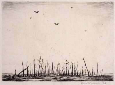 Det forbandede træ, 1918 (tørnål) af Christopher Richard Wynne Nevinson