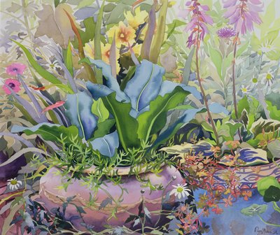 Have med planter, 2000 (wc på papir) af Christopher Ryland