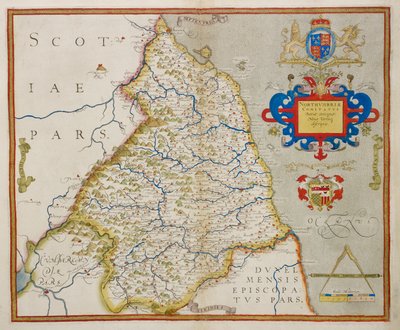 Kort over Northumbria, fra 