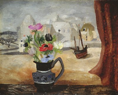 Anemoner i et Cornish-vindue af Christopher Wood