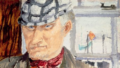 Fiskeren, 1928 (olie på pap) af Christopher Wood