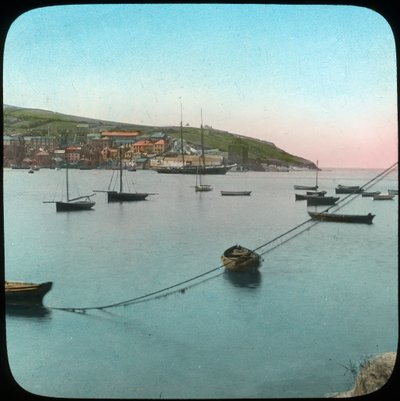 Polruan fra Fowey, Cornwall, slutningen af det 19. eller begyndelsen af det 20. århundrede. af Church Army Lantern Department