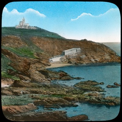 The Lizard Lighthouse, Cornwall, slutningen af det 19. eller begyndelsen af det 20. århundrede af Church Army Lantern Department
