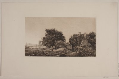 Landskab med mølle af Cilius Johannes Konrad Andersen