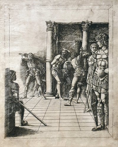 Kristi flagellation af Circle of Andrea Mantegna