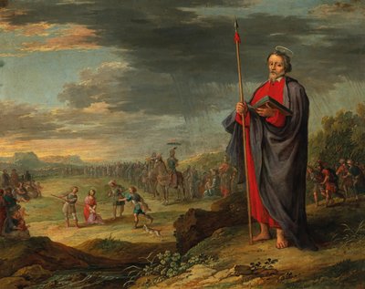 Frans Francken II (cirkel) Evangelist og hånende Kristus af Circle of Frans Francken the Younger