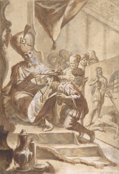 Maleren belønnet, 1634-1705. af Circle of Luca Giordano.