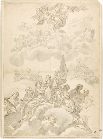 Forherligelse af Saint af Ciro Ferri